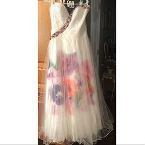 JOVANI Watercolor A-Line Ball Gown